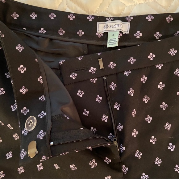 Susina petite black patterned pants - Picture 2 of 8
